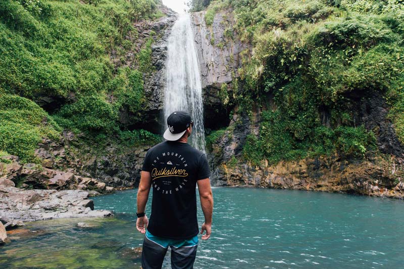 Islands of Tahiti Waterfall Standing