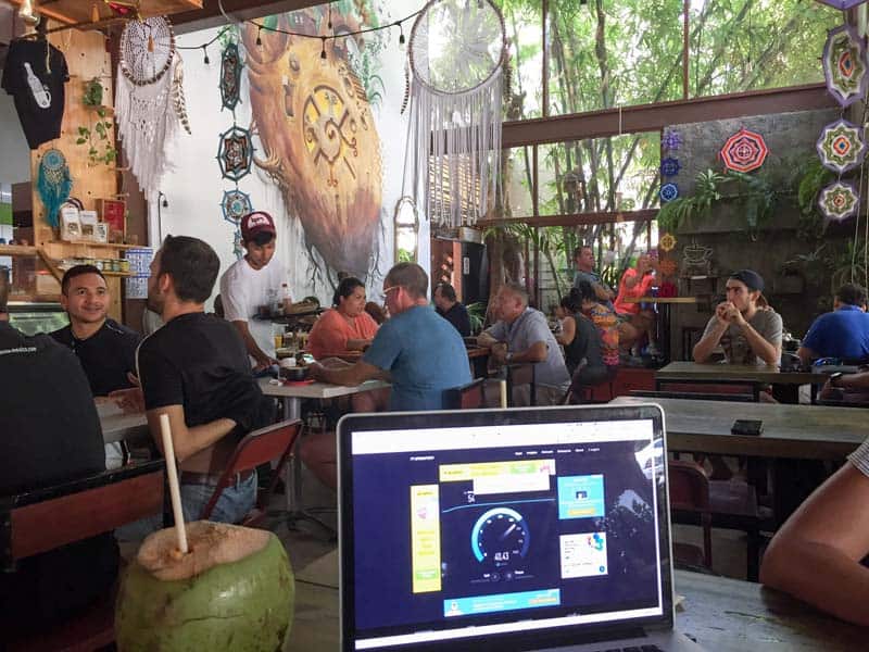 chou chou cafe playa del carmen, digital nomad cafes playa del carmen