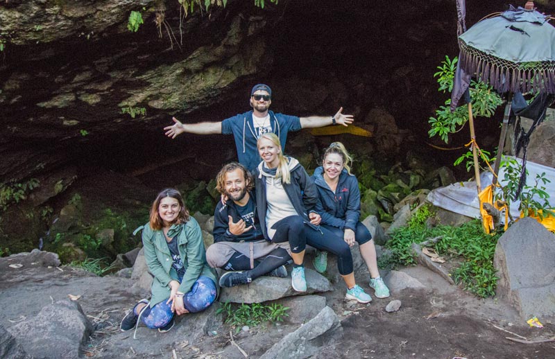 Bali Indonesia Mt Batur Volcano Cave Crew